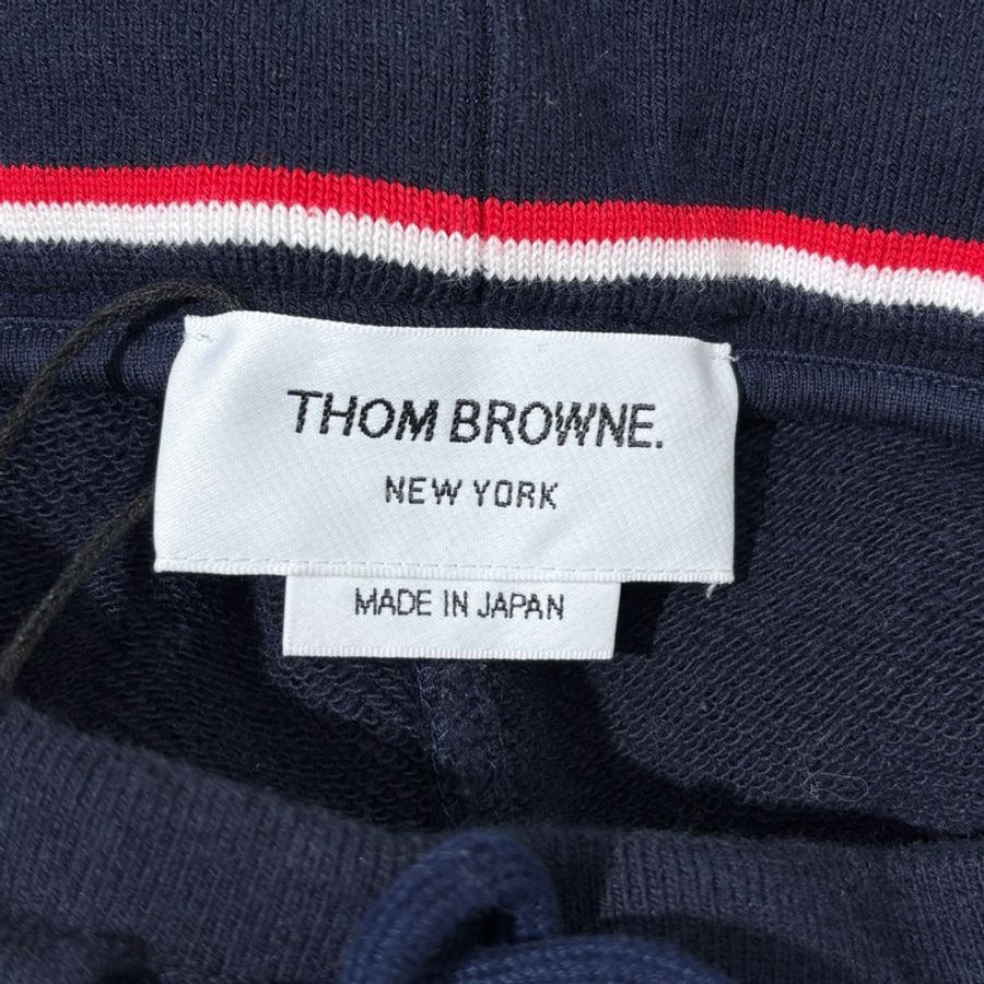 Thom Browne 湯姆布朗 TB 休閒短褲 2碼 經典四條紋 深藍色-2