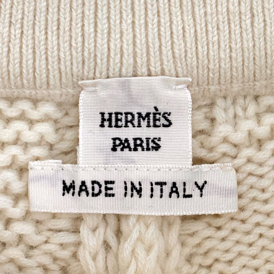Hermes 23款 米色羊毛休闲针织五分裤 XS码-5