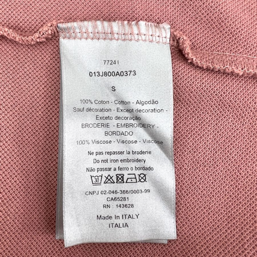 Dior 粉色CD字母Polo衫 S码-5