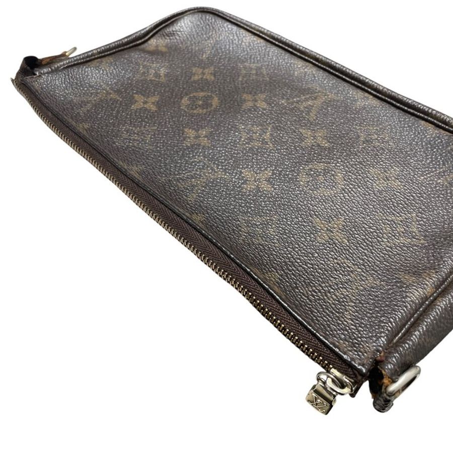 LOUIS VUITTON 路易威登 M51980 POCHETTE ACCESSOIRES 麻將包 PVC帆布 棕色 金釦-9