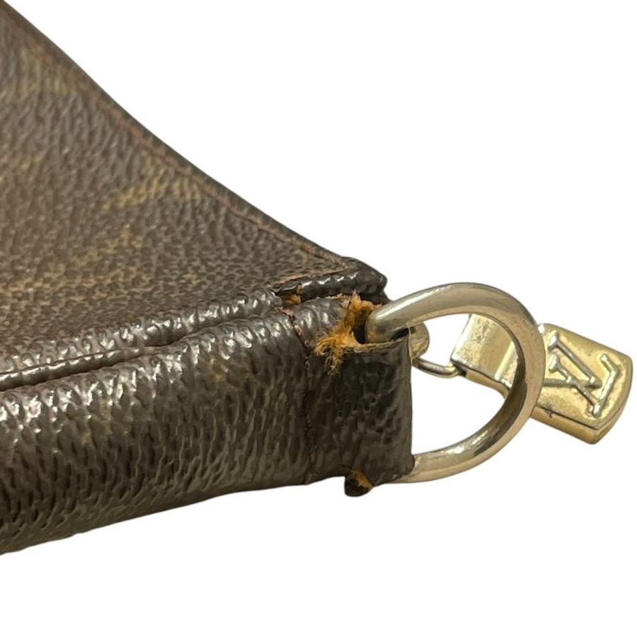 LOUIS VUITTON 路易威登 M51980 POCHETTE ACCESSOIRES 麻將包 PVC帆布 棕色 金釦-13