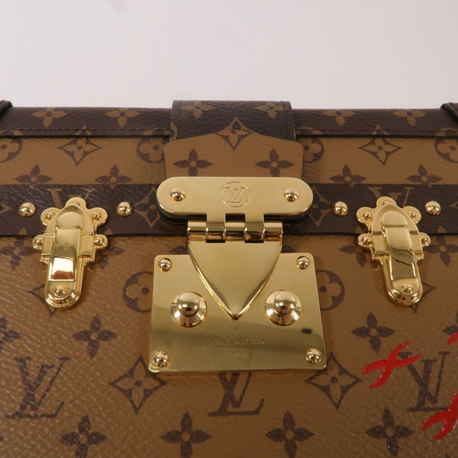 LOUIS VUITTON Monogram Reverse Petite Malle肩背袋-6