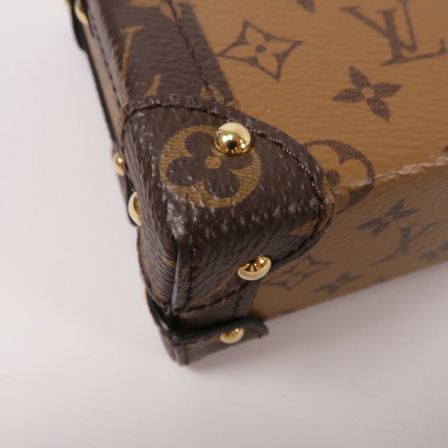 LOUIS VUITTON Monogram Reverse Petite Malle肩背袋-12