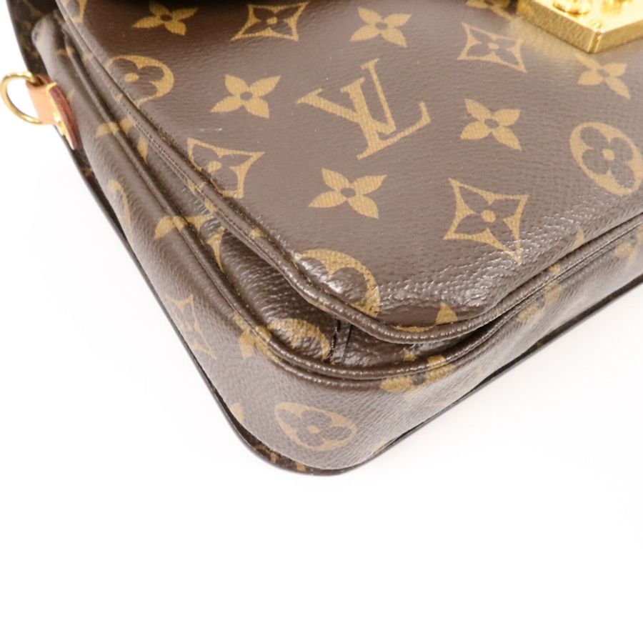 LOUIS VUITTON Monogram Pochette Metis MM金扣手挽肩背兩用袋-10