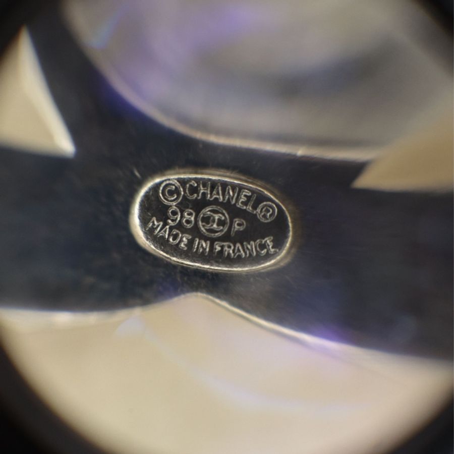 Chanel 98年康鹏街cc不规则水滴蓝色琉璃chocker短项链-11