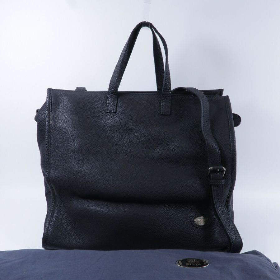 FENDI Roman Leather Selleria 2 Way Bag手挽肩背兩用袋-9