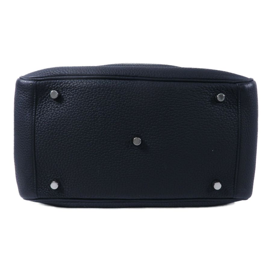 HERMES Clemence皮革Lindy 30手挽肩背兩用袋Noir-3