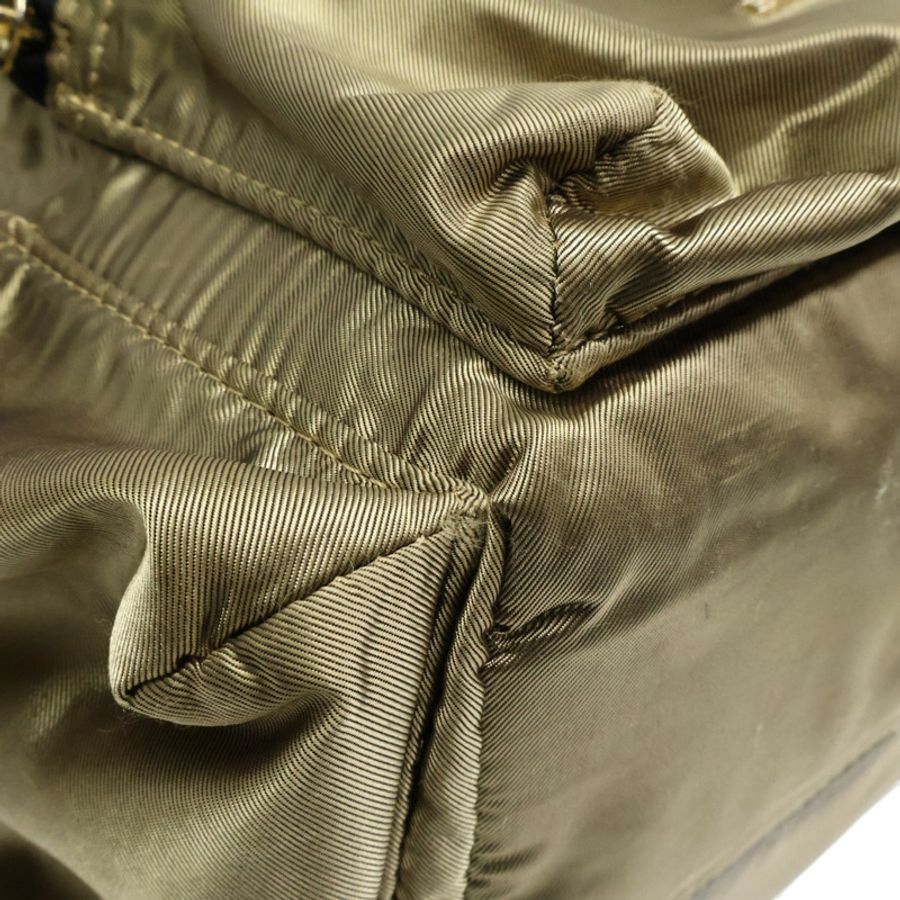 金色尼龍 緞面 Backpack 後背包【BURBERRY 巴寶莉】 4033301-16