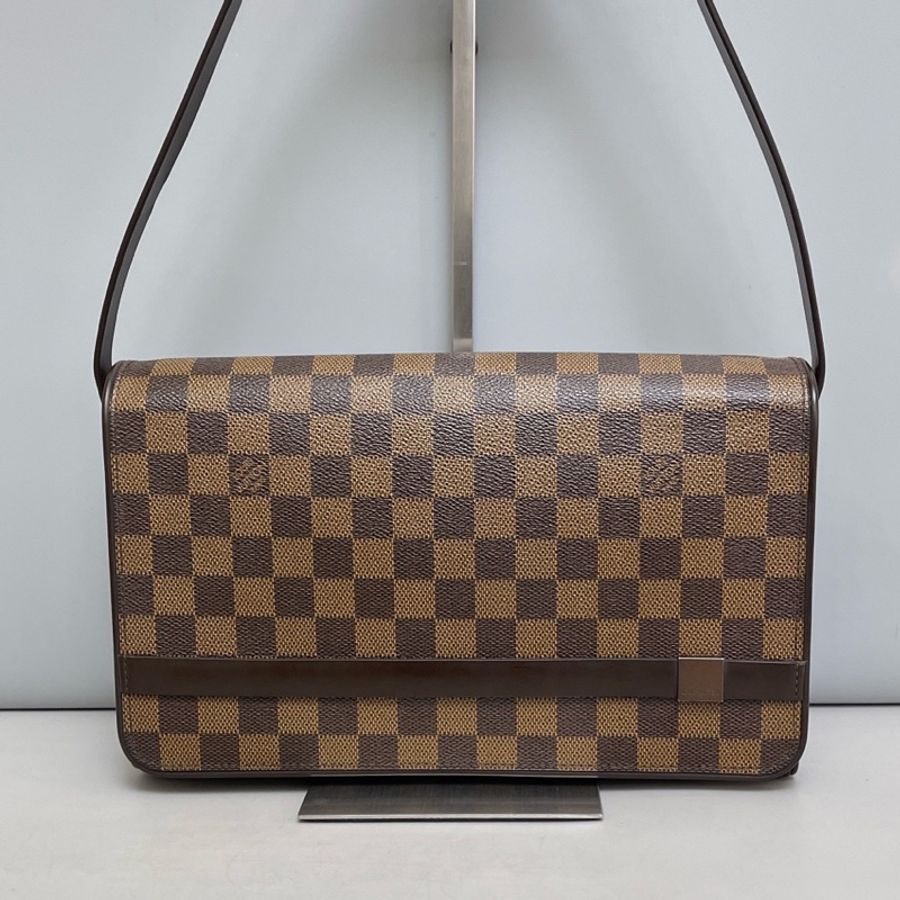 Louis Vuitton 路易威登 棕棋盤格 中古款 單肩腋下包 尺寸 28.5×17.5×8-0