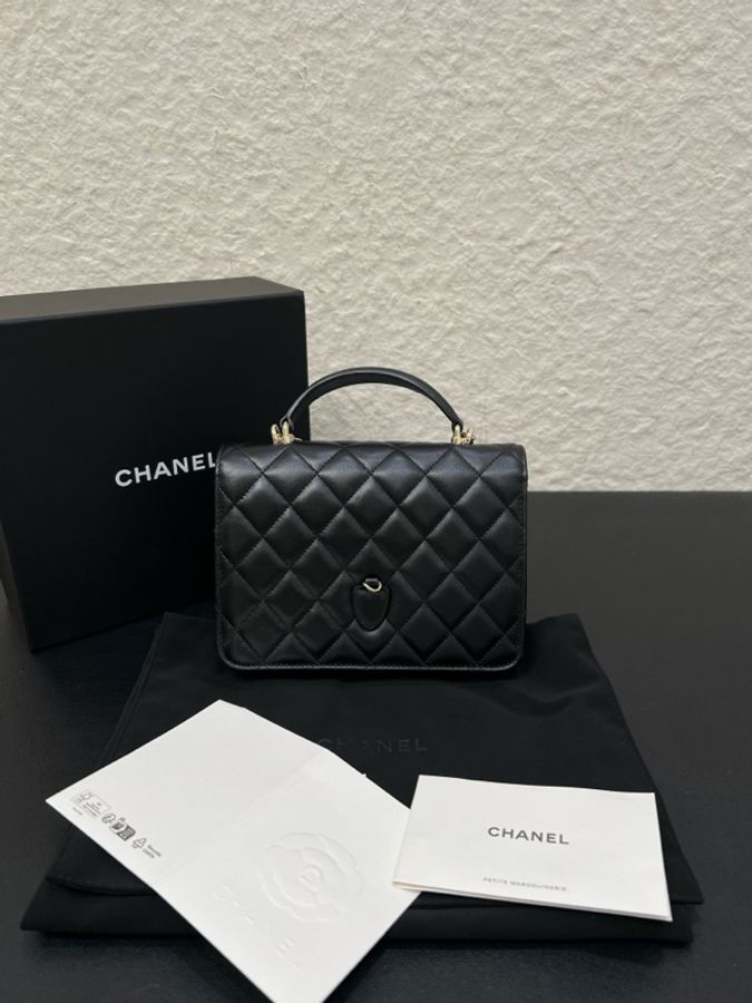 99新Chanel香奈兒25P 羊皮手柄三合一woc-1
