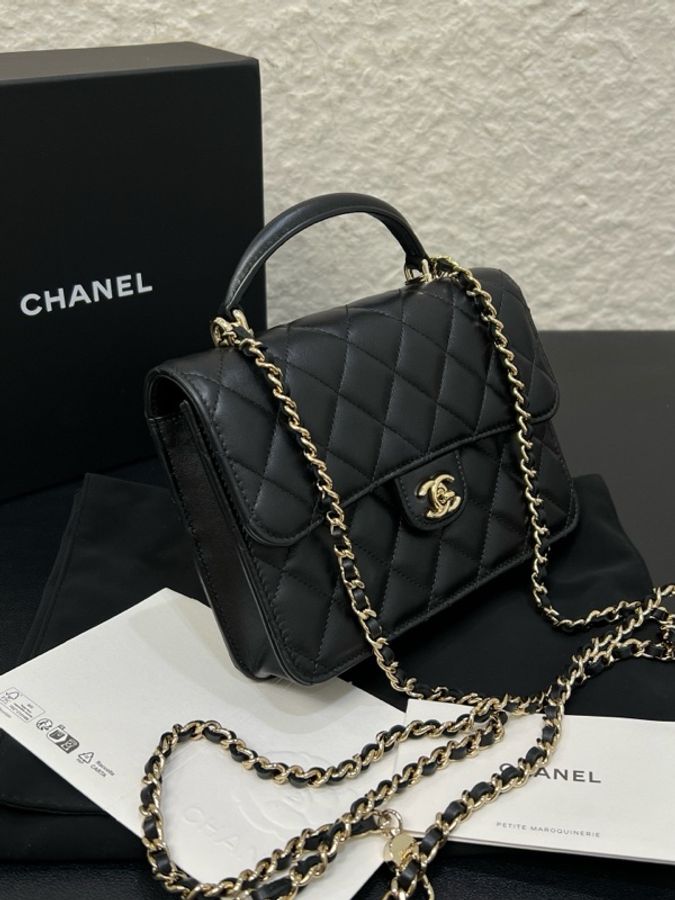 99新Chanel香奈兒25P 羊皮手柄三合一woc-2