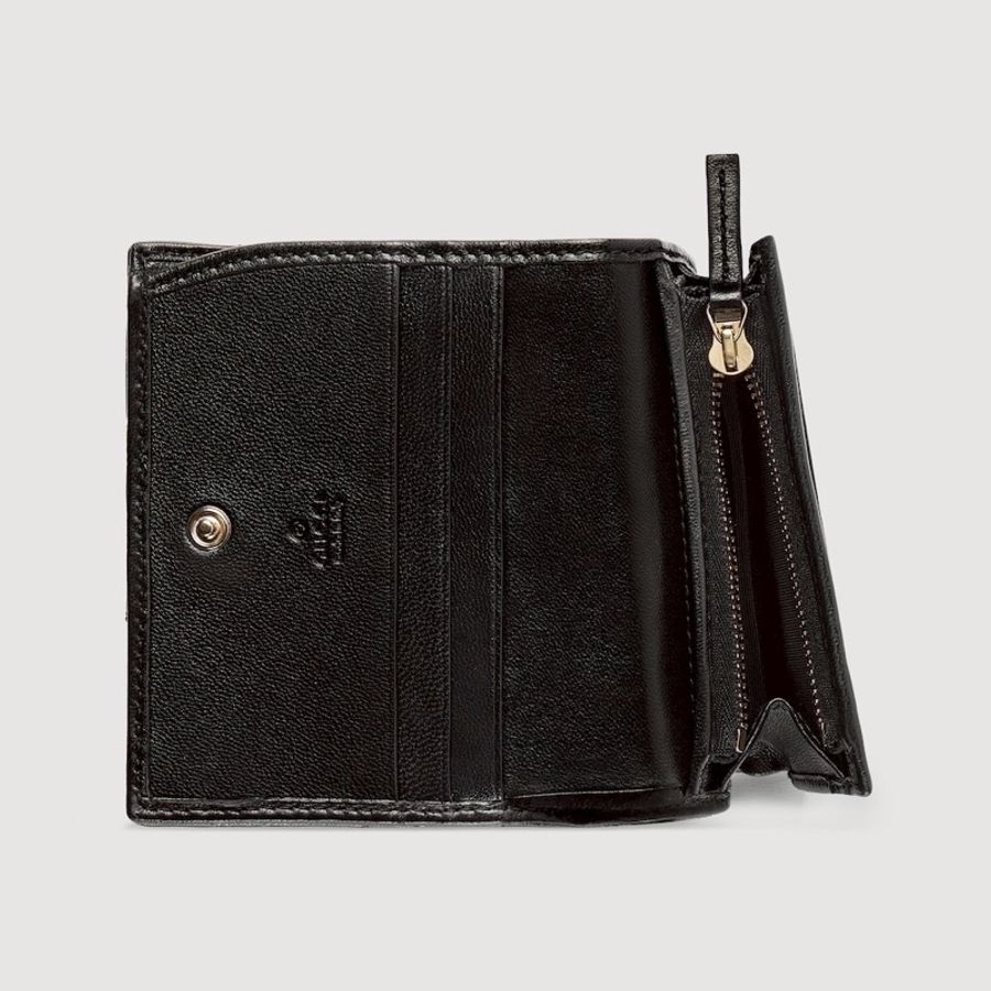 914intheair 精品代購『全新即將到貨』Gucci GG Marmont馬夢經典 GG logo 對折拉鍊零錢短夾-2