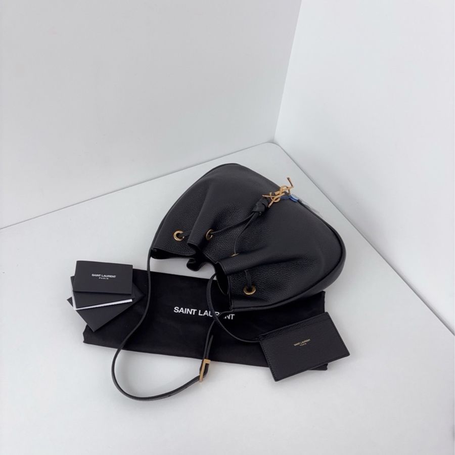 ✨YSL 聖羅蘭 Hobo Paris Vii子母水桶包 優雅法式 99新🖤-5