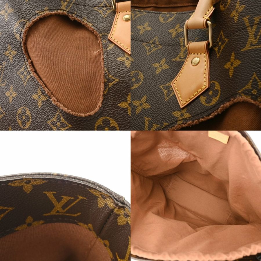 路易威登 (LOUIS VUITTON) 路易威登 Monogram Withholes Rei Kawakubo 聯名棕色 M40279 女士帆布手提包 A 級二手 Ginzo-9