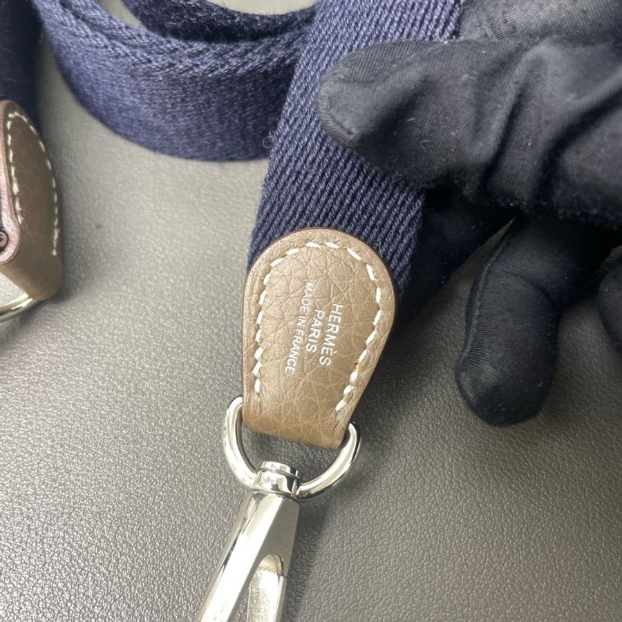 Hermes 愛馬仕 U刻 Evelyne 伊芙琳Mini 大象灰Togo皮 銀扣 皮質細膩,銀扣設計,經典mini款-17