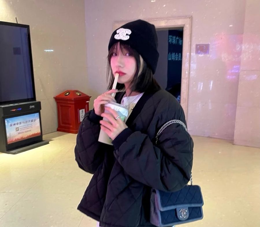 CHANEL 香奈兒雙色拼色徽章牛仔CF20大mini 必收稀缺包款-4