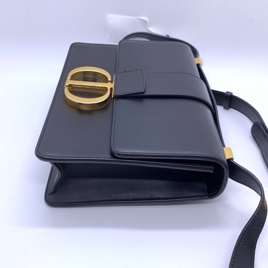 DIOR迪奧 30 Montaigne 可調節可拆卸皮質肩帶 光面牛皮革 斜挎單肩包-2