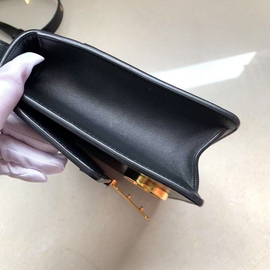 DIOR迪奧 30 Montaigne 可調節可拆卸皮質肩帶 光面牛皮革 斜挎單肩包-12