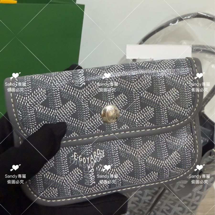新款🈶包夾🌟 狗牙 mini tote 菜籃 灰色 全新全配🩶-3