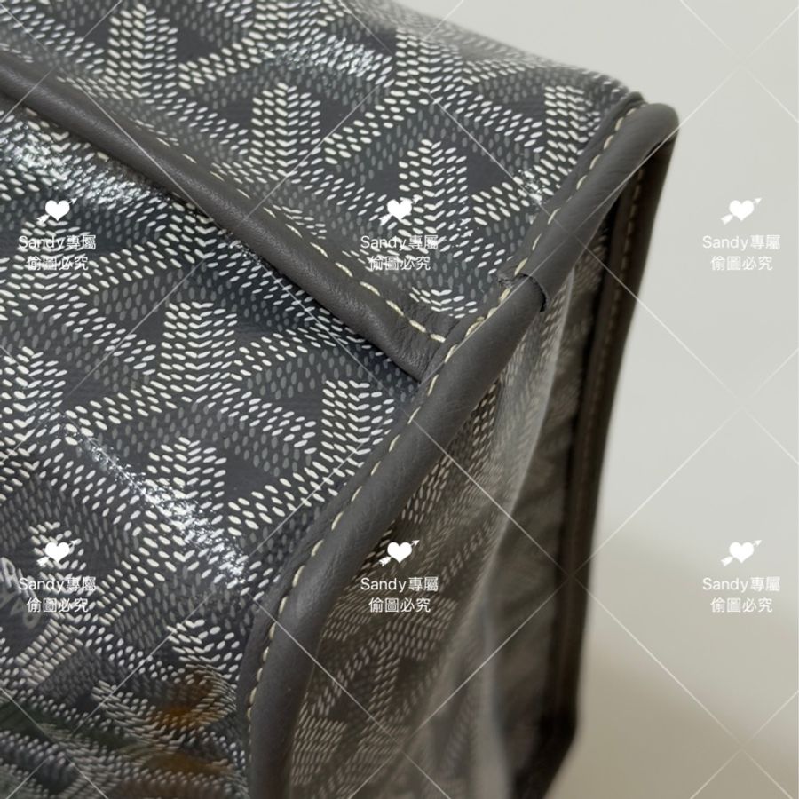 新款🈶包夾🌟 狗牙 mini tote 菜籃 灰色 全新全配🩶-8