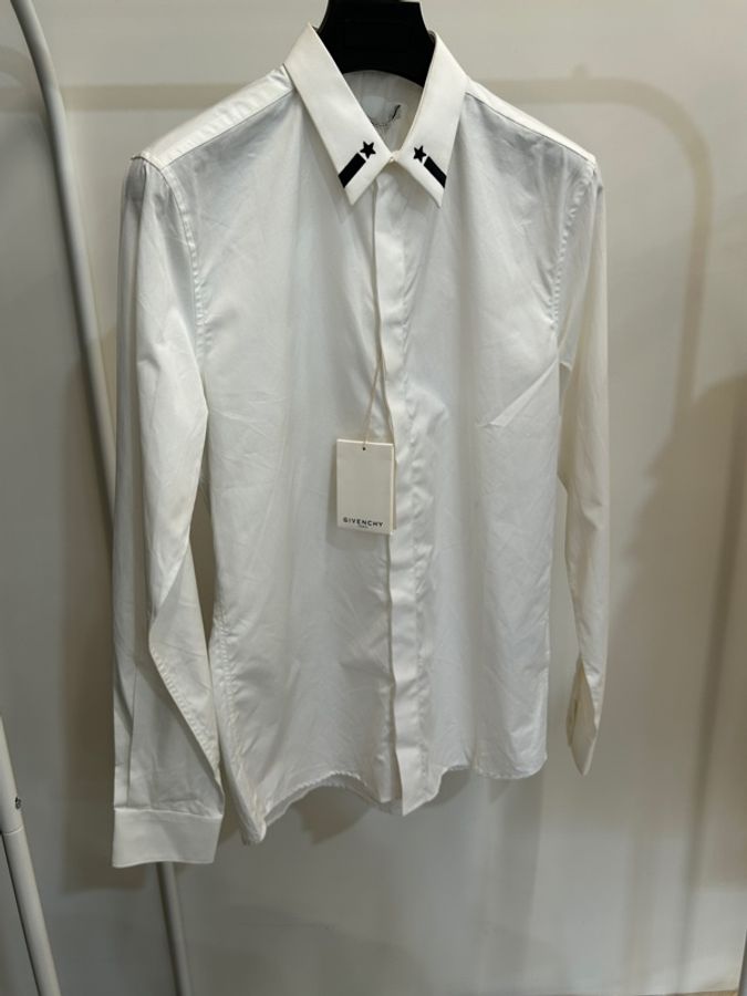 Givenchy白色 刺繡 星圖騰 長袖襯衫 39碼-8