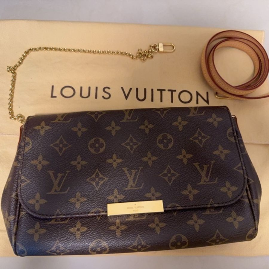 LOUIS VUITTON FAVORITE MM 經典花紋鍊條肩背包-13