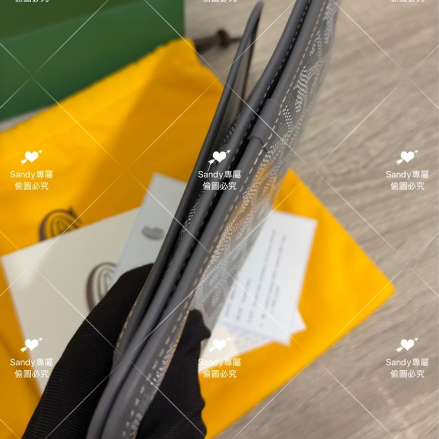 🩶Goyard 狗牙 信封包 灰色 全新全配 🩶-4