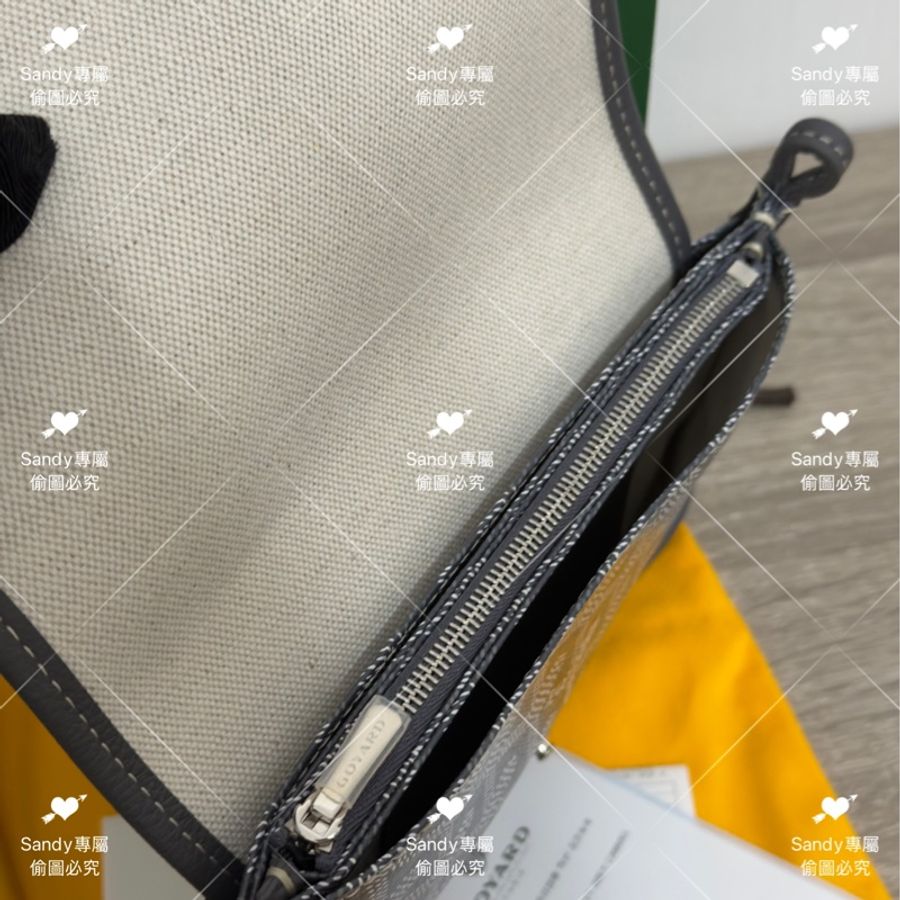 🩶Goyard 狗牙 信封包 灰色 全新全配 🩶-6