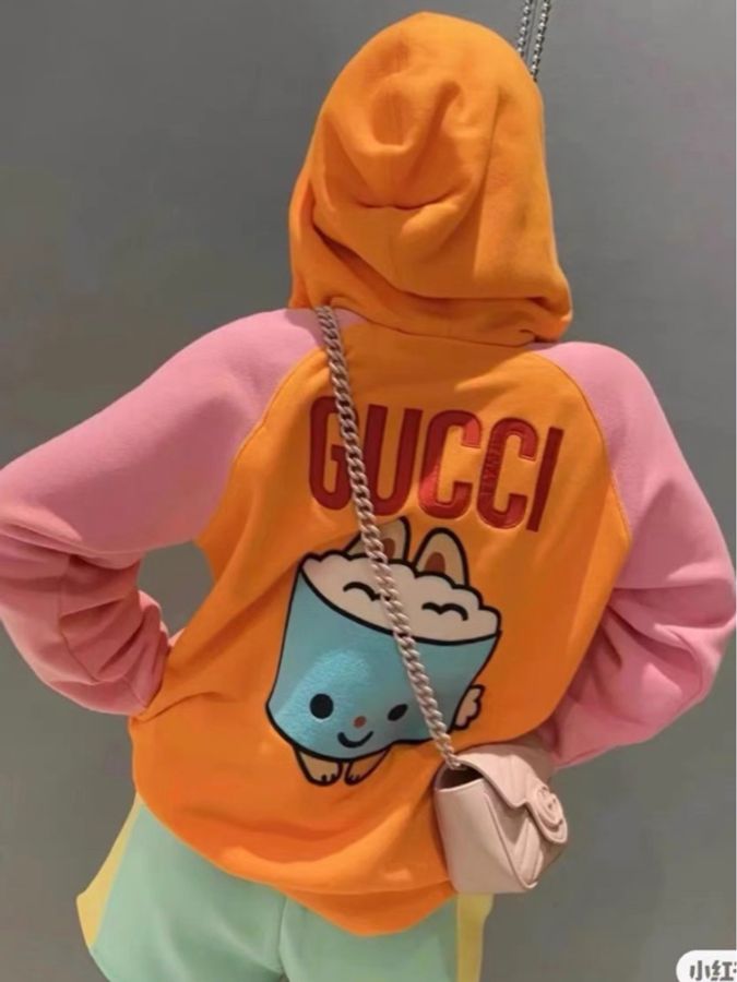 GUCCI✨ KAWAII聯名連帽可愛撞色外套 #M-5