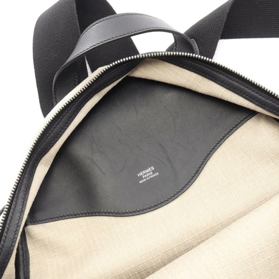 愛馬仕 Allback 背包 B 083582CK Toile Bivouac Swift Ficelle SHW-6