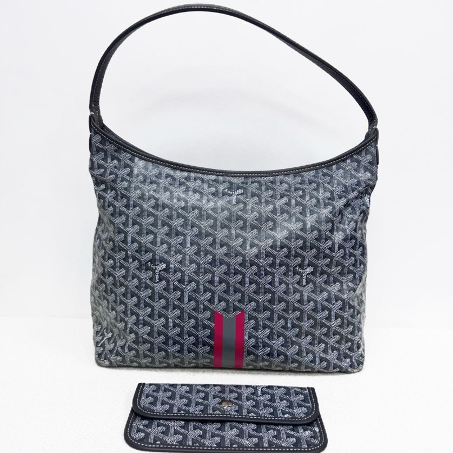 Goyard/戈雅 灰色老花hobo腋下包 單肩包-0
