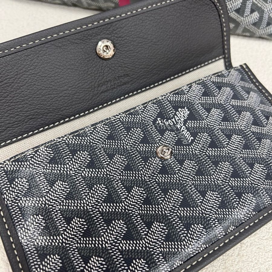 Goyard/戈雅 灰色老花hobo腋下包 單肩包-9