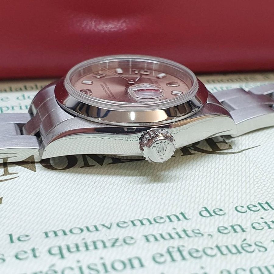 【大眾名錶】ROLEX 勞力士79160 Datejust 蠔式女錶 香檳粉色面盤 阿拉伯數字時標 底蓋原廠貼紙 錶徑26mm 2235自動機芯 B1392-6