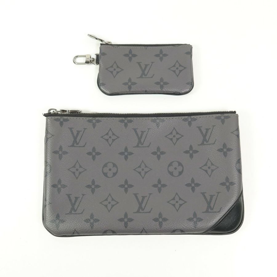 LOUIS VUITTON Monogram Eclipse Reverse Trio Messenger肩背袋-8