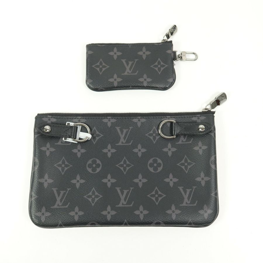 LOUIS VUITTON Monogram Eclipse Reverse Trio Messenger肩背袋-9