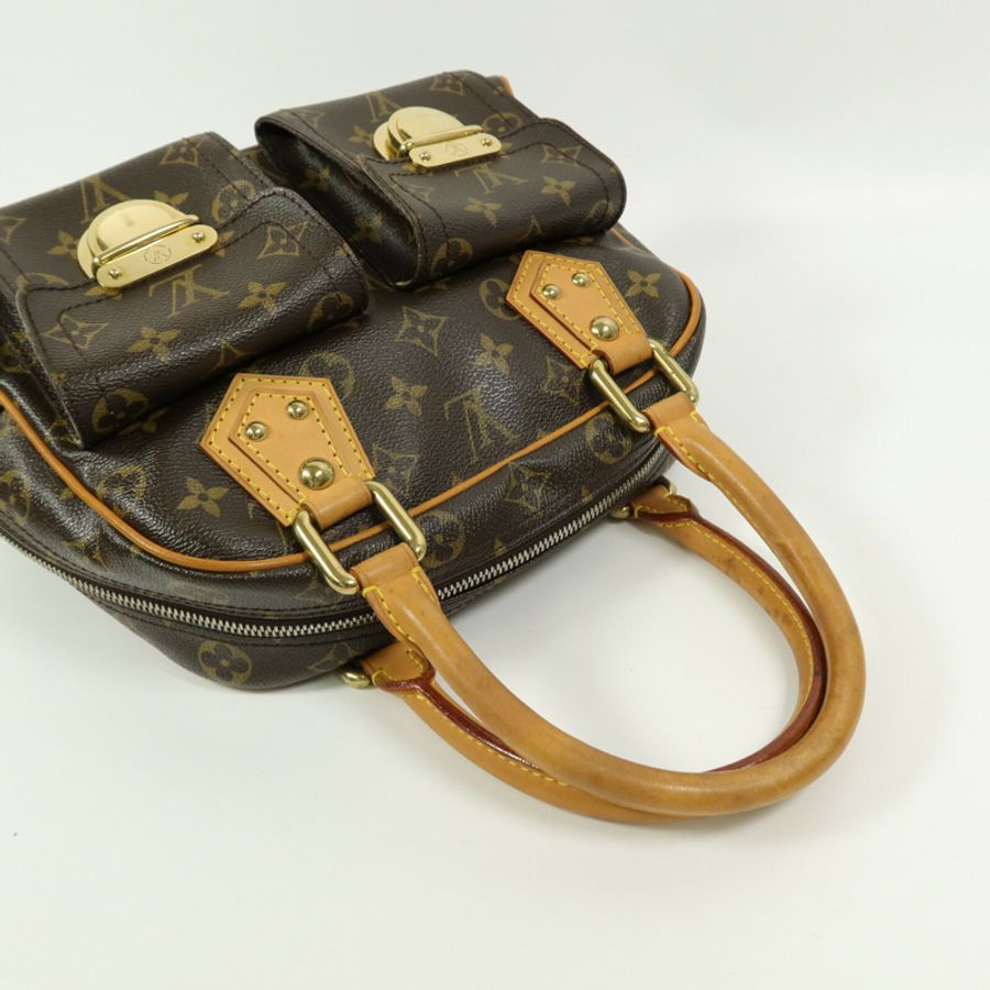 LOUIS VUITTON Monogram Manhattan PM手挽袋-9