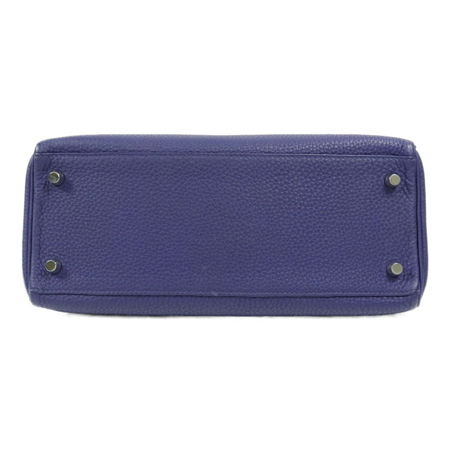 HERMES Taurillion Clemence皮革Kelly 28手挽肩背兩用袋Cassis-3
