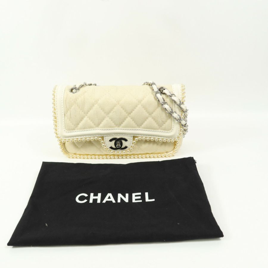 CHANEL 帆布Chain Shoulder Bag鏈帶肩背袋-15