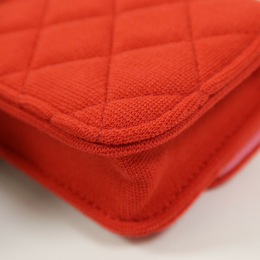 CHANEL Jersey Quilted Mini Flap Clutch With Chain鏈帶肩背袋-12