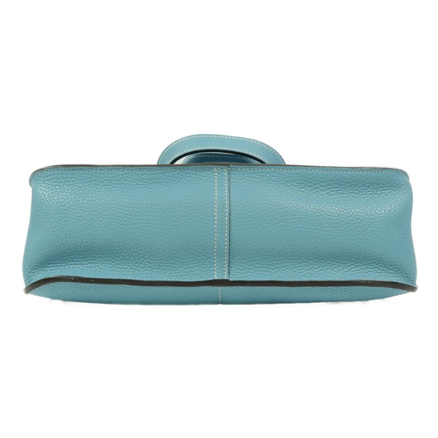 HERMES Clemence皮革Halzan 31手挽肩背兩用袋Blue Atoll-3