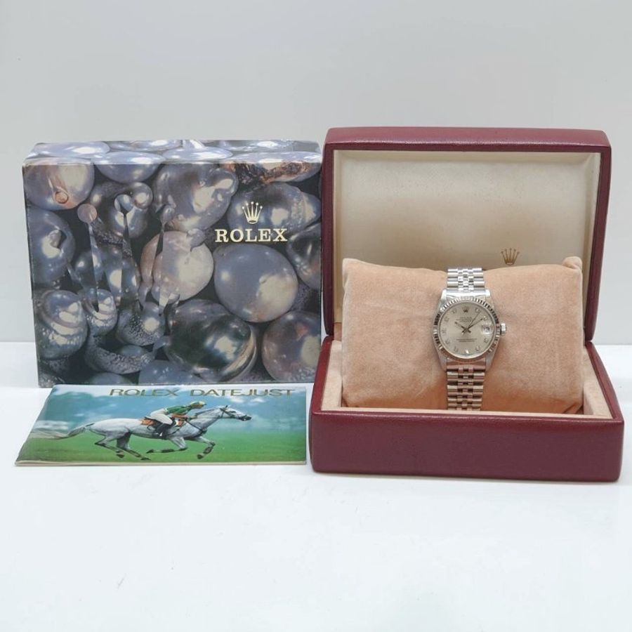 【大眾名錶】ROLEX 勞力士68274 Datejust 中型錶款 銀色十鑽面盤 錶徑31mm 自動上鍊 B1394-9