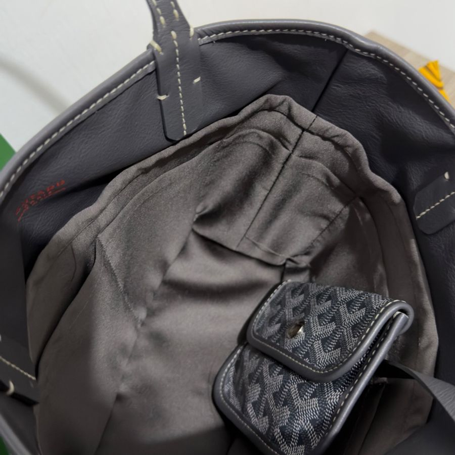 Goyard mini tote 菜籃 灰色 二手閒置 全配🩶-35