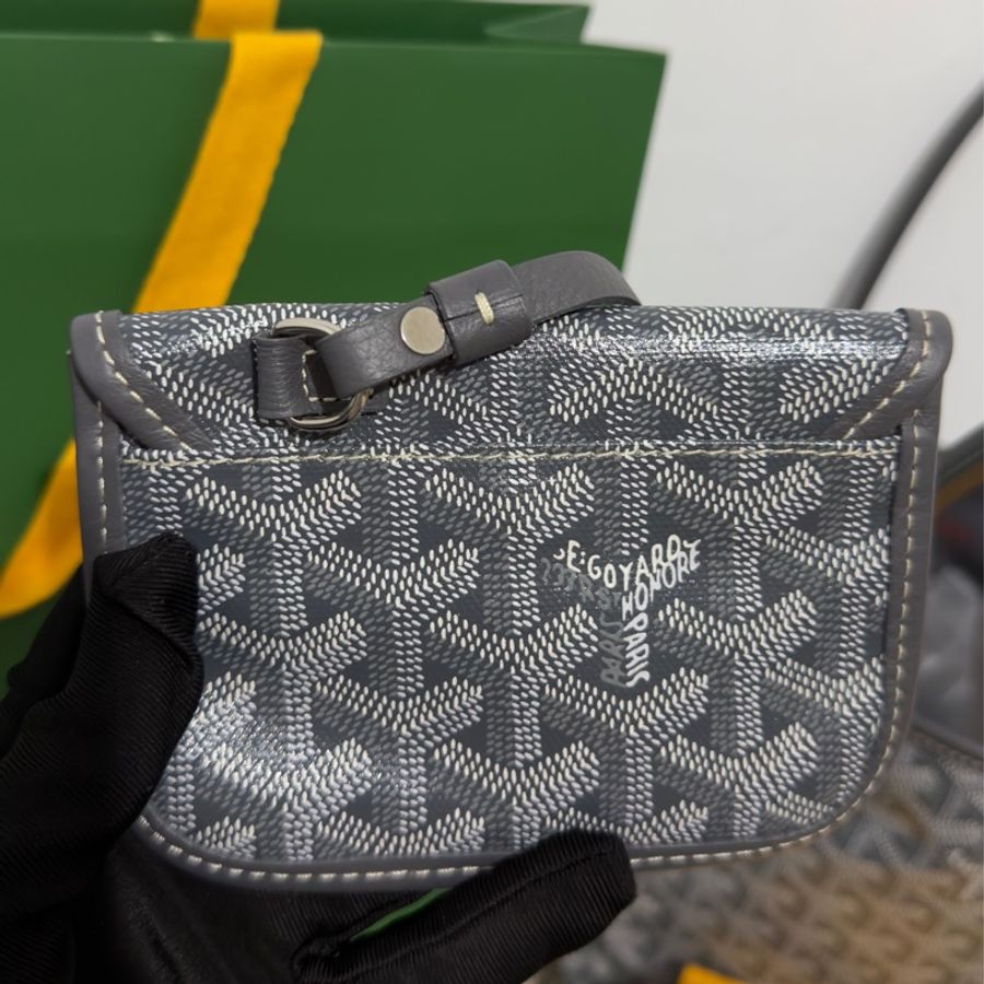 Goyard mini tote 菜籃 灰色 二手閒置 全配🩶-51