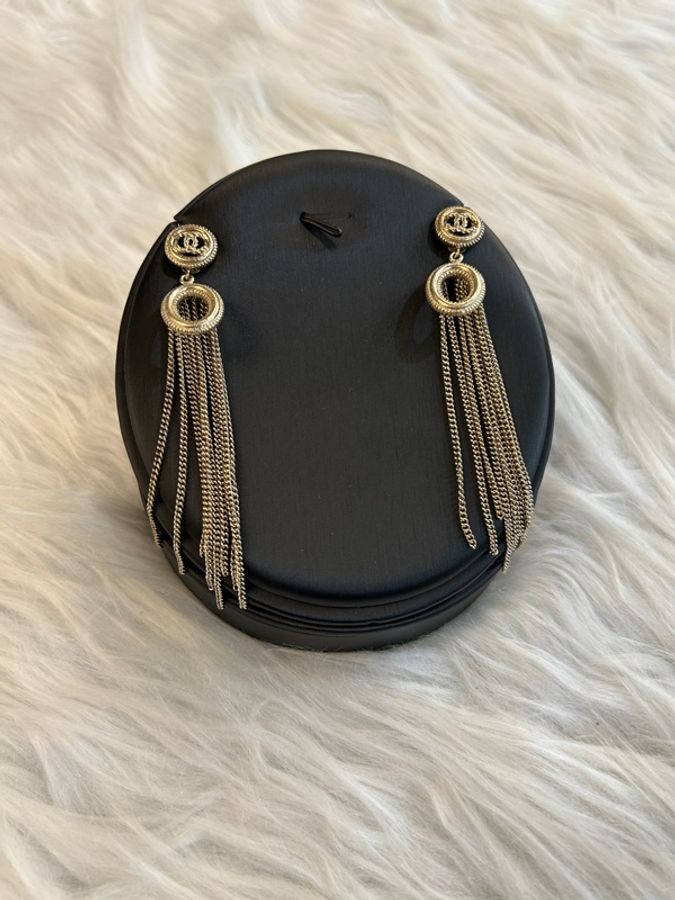 Chanel 流蘇 耳針式 耳環-0