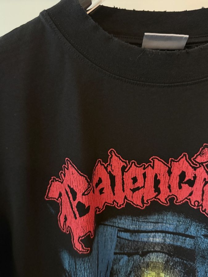 Balenciaga✨暗黑窗簾燈光塗鴉字母短袖上衣T #S-3