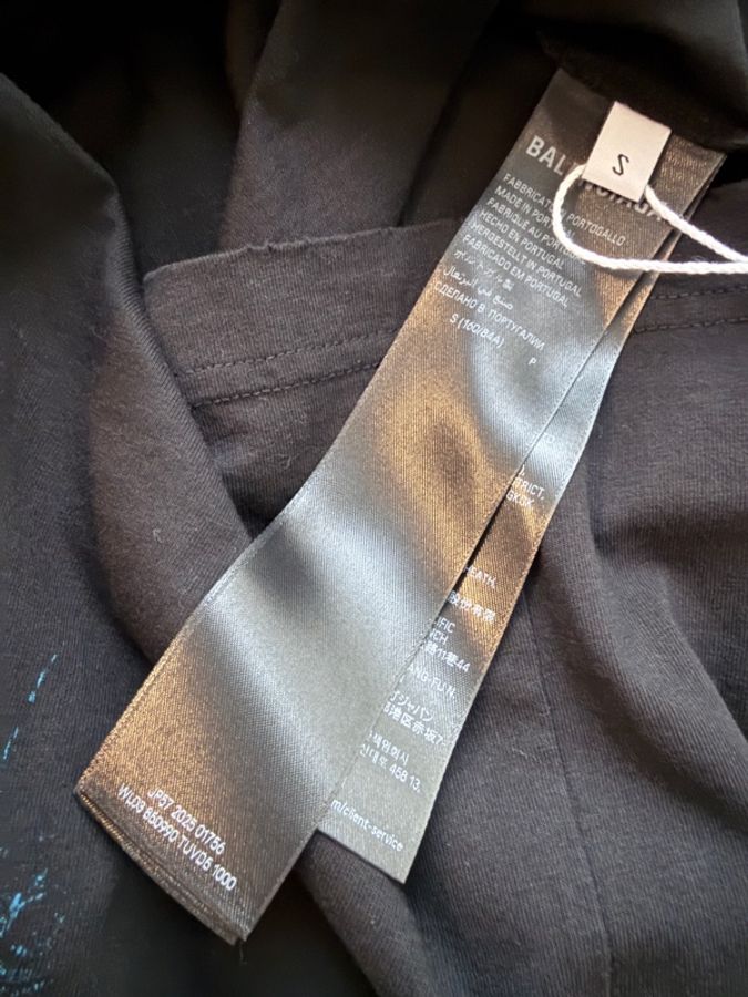 Balenciaga✨暗黑窗簾燈光塗鴉字母短袖上衣T #S-7