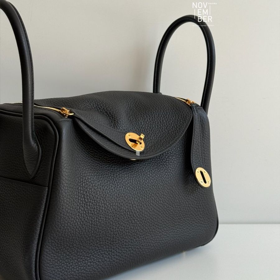 閒置新🆕 Hermès 愛馬仕 Lindy 26 黑色金釦-2