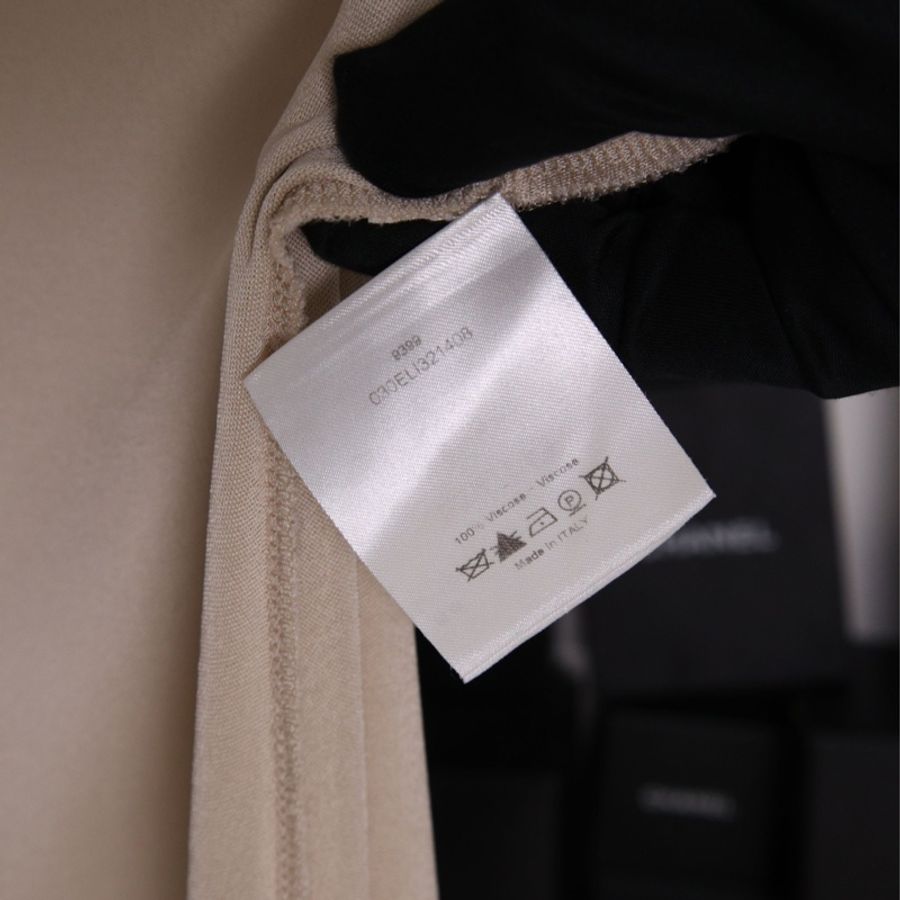 Dior裸粉金色扭结短袖连衣裙-28