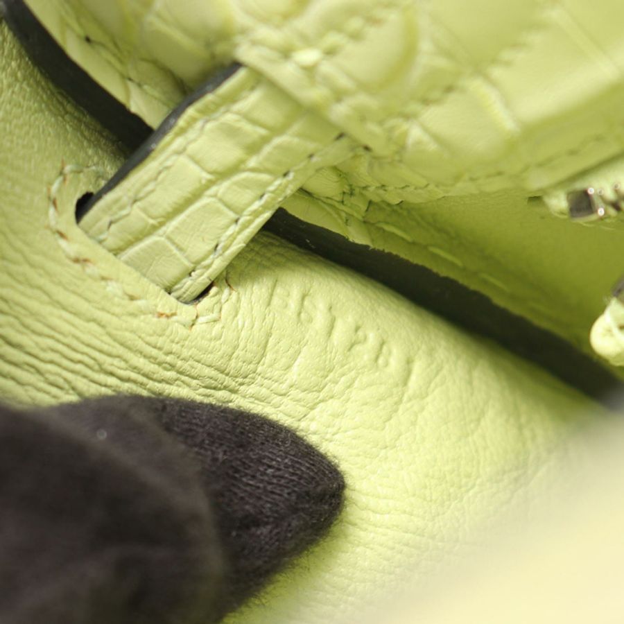 愛馬仕 Kelly 25 Jaune Bourgeois 兩用款,內縫線手提包,霧面鱷魚皮-4