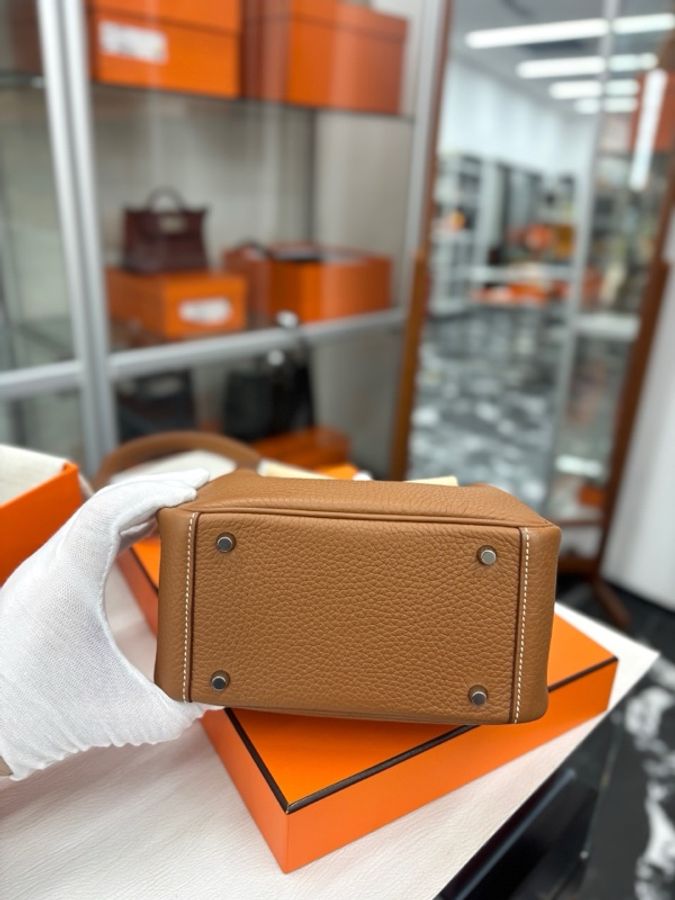 Hermes 愛馬仕 金棕mini lindy,二代,K刻,tc-7